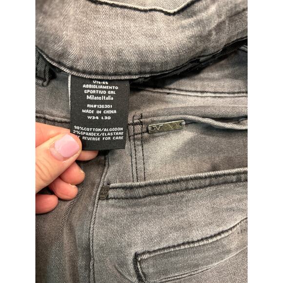 Versace 19V69 Abbigliamento Sportivo SRL Milano Italy Jeans Men's 30x32 in Gray - Picture 4 of 7